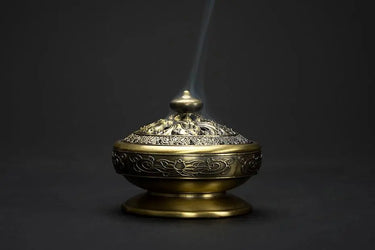 Tibetan Lotus Bronze Incense Burner-Your Soul Place